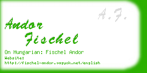 andor fischel business card